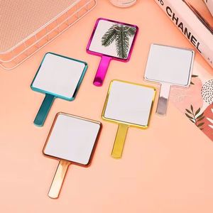 <b>Square</b> Handheld Makeup <b>Mirror</b> Rose Gold <b>Mirrors</b> Silver <b>Mirrors</b> Makeup Vanity <b>Mirror</b> with Handle Hand <b>Mirror</b> for Girls - Product Image 3