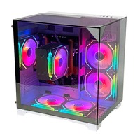 Pcooling Nouveau produit Étui pour ordinateur de jeu M-Atx / Mini-Itx avec refroidissement par eau Boîtier pour ordinateur d'alimentation inférieure