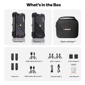 Беспроводной видеопередатчик и приемник 400 м (1312 футов) с питанием от батареи для прямых трансляций, камер, видеомикшеров, мероприятий на открытом воздухе, 1 передатчик на 5 приемников - Product Image 6