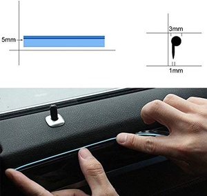 Bande lumineuse <span class=keywords><strong>LED</strong></span> pour voiture, 3M 5M EL Cold Line, décoration de voiture, éclairage intérieur, accessoires, lumière ambiante - Product Image 5