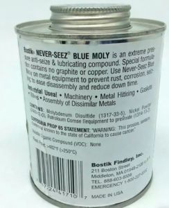 XQH191 Lubrifiant pour joints et fixations NEVER-SEEZ NBBT-16 Pâte/Poudre bleue au disulfure de molybdène Empêche l'usure par galling et le blocage - Product Image 6