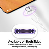 Kabel pengisian daya Cepat 5A kualitas tinggi kabel data USB ke kabel data tipe-c untuk ponsel