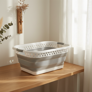 Cesto Portabiancheria Pieghevole in Silicone, Contenitore Organizzatore per Vestiti <span class=keywords><strong>Sporchi</strong></span>, Prodotto Molto Richiesto - Product Image 1