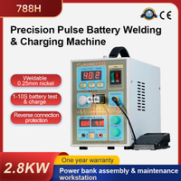 Soudeuse par points à double impulsion SUNKKO 788H, puissance instantanée de 1,5 kW, courant de 50 à 800 A, 0,05 à 0,25 mm, avec chargeur et testeur de batterie 4,2-36 V