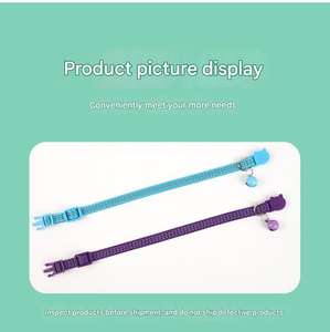 Kalung hewan peliharaan, kerah hewan peliharaan nilon warna-warni berselaput kerah bahan reflektif pola Dot empuk kucing Modern gaya sederhana kerah anjing hewan peliharaan - Product Image 5