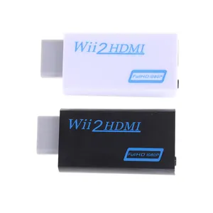 מתאם ממיר 1080P Wii ל-HDTV תואם Wii2 ממיר מלא HD 3.5 מ""מ אודיו למחשב טלוויזיה צג HDTV תצוגת אודיו