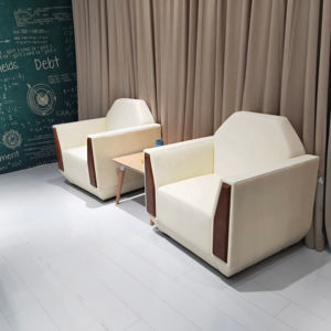 आधुनिक लक्जरी मॉड्यूलर कार्यालय सोफा लिविंग रूम होटल रिसेप्शन फैब्रिक कार्यालय आगंतुक सोफा चमड़े के साथ सस्ती कीमत - Product Image 2