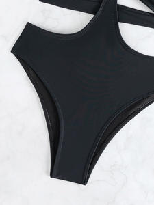 2026 New Style Fashion Women's <b>Sexy</b> One-Piece Swimsuit-Solid Color-Slimming Backless Hollow Out Beach Swimwear - Product Image 4
