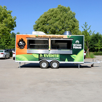 Remorque alimentaire mobile Honlu entièrement équipée et personnalisée avec cuisine complète pour café, barbecue, pizza, tacos, camion de restauration
