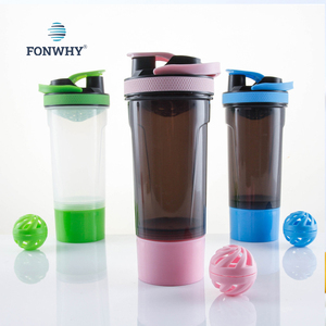 Fonwhy Personalizado 700ml Esportes de Plástico Sem BPA para Garrafa <span class=keywords><strong>Shaker</strong></span> Ginásio de Fitness de 2 Camadas para Whey <span class=keywords><strong>Blender</strong></span> Cup Compartimento de Armazenamento para - Product Image 1