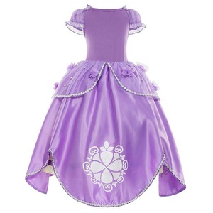 Disfraz <span class=keywords><strong>de</strong></span> <span class=keywords><strong>Princesa</strong></span> Sofía para Fiesta <span class=keywords><strong>de</strong></span> Halloween, Vestido <span class=keywords><strong>de</strong></span> Tul Floral con Mangas Abullonadas, Nuevo Producto DISP-005 - Product Image 5