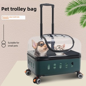 Maleta Transparente de Gran Capacidad para Mascotas, con Ruedas Giratorias, Transpirable y Portátil para Exteriores - Product Image 1