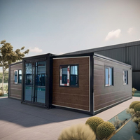 Silver Shipping Luxury 4 Beds Room Luxury Kit De Tinye En Bois 40 Feet Container House With Tiroir Basket Ballarat