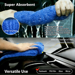 Asciugamano per Auto in Microfibra con Fibre Intrecciate, 1200 GSM per Asciugatura, 1600 GSM per Pulizia e Lavaggio Dettagliato - Product Image 2
