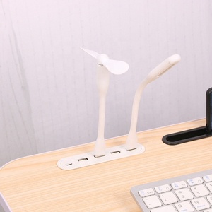 Table pliante pour ordinateur portable avec Ports USB, <span class=keywords><strong>plateau</strong></span> de <span class=keywords><strong>bureau</strong></span> pour ordinateur portable, <span class=keywords><strong>plateau</strong></span> de service pour manger, lire et travailler - Product Image 2