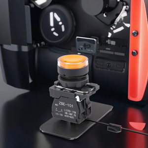 XB5 22mm LED botón autoblocante redondo plano azul amarillo verde rojo blanco momentáneo interruptores de botón de plástico con luz - Product Image 4