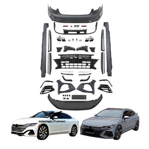 Kit de carrocería de falda lateral de rejilla de labio delantero de parachoques de coche de alta calidad para Vw Cc <span class=keywords><strong>Arteon</strong></span> actualización a <span class=keywords><strong>R</strong></span> Line <span class=keywords><strong>2021</strong></span> Kit de carrocería - Product Image 1