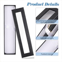 Boîte d'emballage cadeau artisanale de luxe personnalisée pour stylo, montre et collier, avec fenêtre transparente