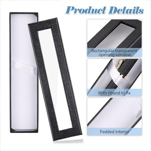 Custom Wholesale Luxury <b>Pen</b> Watch Necklace <b>Box</b> Craft Gift Packaging <b>Box</b> With Clear Window - Product Image 2