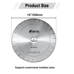 منشار ألماسي ملحوم عالي التردد 14 "، قطع دائري لألواح الصخور - Product Image 3