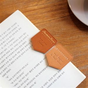 Personalized Initial PU Leather <b>Bookmark</b> Group <b>Gift</b> Modern Book Clip Page Markers Reusable Letterpress Printed Education Reading - Product Image 3