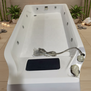 <span class=keywords><strong>Vasca</strong></span> <span class=keywords><strong>Idromassaggio</strong></span> Moderna Freestanding con <span class=keywords><strong>Idromassaggio</strong></span> e <span class=keywords><strong>Bagno</strong></span> di Sale, Eco-Sostenibile, Rubinetto Incluso, in Fibra di Vetro, con Scarico, 19 - Product Image 2
