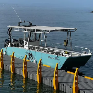 Gospel 9x2,45 м алюминиевая десантная лодка пассажирская лодка центральная консоль лодка с V-образным корпусом рыболовная лодка для продажи
