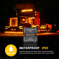 Feu de position latéral et d'avertissement ambre 20 LED 12V-24V DXZ JB-F-20LED-Y, lampe indicatrice de dégagement pour camion, remorque, camping-car, poids lourd, bus, bateau