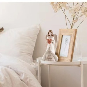 Estatua de Ángel de Resina de Diseño Bonito, Ángel Grande Personalizado con Corazón, Esculturas, Figura, Regalo para el Día de la Madre - Product Image 5