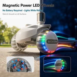 Patinete <span class=keywords><strong>Infantil</strong></span> de Precisión ABEC-7, Silencioso, Plegable, de 3 Ruedas, con Luces LED, Ajustable para Niños de 4 a 12 Años - Product Image 5