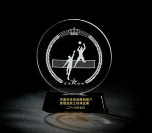 Trofeo deportivo de cristal personalizado de puente pequeño al por mayor, medalla y placa deportiva de cristal de diseño personalizado - Product Image 6