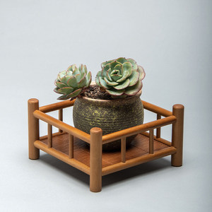 Mini Soporte de Bambú para Plantas de Escritorio, Uso Interior, para Plantas Verdes y Mesa de Té Zen - Product Image 2