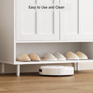 Hot bán gỗ có thể điều chỉnh Kệ trắng 7 + 1 Tier trang trại lưu trữ giày tủ - Product Image 4