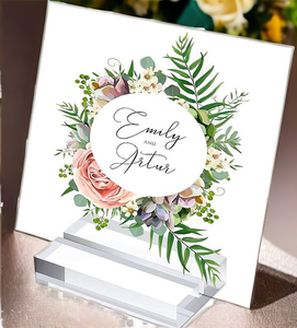 Wenmei Acrylic <strong>Stand</strong> Clear <strong>Place</strong> Card Holders Card Slot Wedding Sign Display <strong>Stands</strong> Table Numbers Office Menu Meeting - Product Image 1