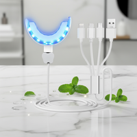 Lampe Accélératrice de Blanchiment Dentaire Lunata Home 16X Puissante Lumière LED Bleue Plateau Étanche IPX7 Matériau ABS pour iPhone/Type-C