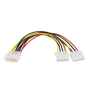 4-pin IDE power cable for computer cases (D-type connector) for connecting two hard <b>drives</b> and <b>optical</b> <b>drives</b> (all copper cores) - Product Image 1