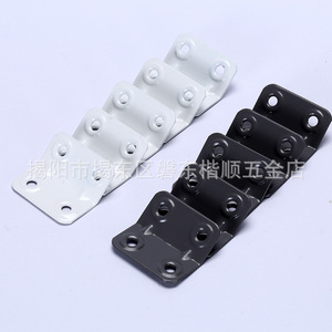 Kai Shun Iron Corner Bracket 135 Degree White Furniture <b>Hardware</b> Connector Fixing Bracket - Product Image 2