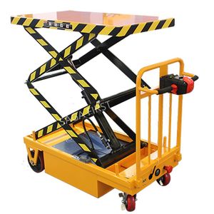 Plateforme élévatrice à <span class=keywords><strong>ciseaux</strong></span> mobile manuelle hydraulique pour chariots <span class=keywords><strong>de</strong></span> manutention – Vente directe usine - Product Image 2