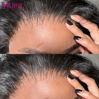 Peluca de Cabello Humano Natural al por Mayor, Peluca Frontal de Encaje HD 13*6, Cabello Virgen Brasileño sin Procesar, Cutícula Alineada, Peluca de Encaje HD con Ondas Suaves