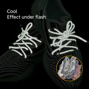 새로운 폴리에스터 프린트 신발끈 러너 스니커즈 신발끈 3mm 반사 프린트 신발끈 - Product Image 1