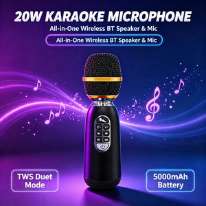 Microfone Sem Fio Portátil, Sistema de Microfone Karaoke, Suporte para Gravação de Voz para Estúdio - Product Image 3