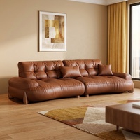 Canapé en cuir véritable en forme de L, trois places, élégant, pour appartement et bureau, idéal pour salle de sport et centre commercial, mobilier de luxe haut de gamme pour la maison