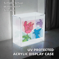 Vitrine d'exposition magnétique en acrylique ETB moderne et portable, protection UV à 99 %, pour collection de boîtes d'entraînement Elite TCG