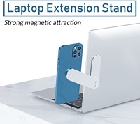 Support d'extension pour ordinateur portable pliable et portable, support magnétique pour téléphone portable, support latéral réglable pour ordinateur portable