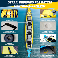 Kayak gonflable Drop Stitch pour 3 personnes