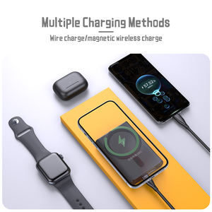 Banco de Energía Magnético de 22.5W y 10000mAh, Cargador Inalámbrico, Soporte para Móvil, Entrada/Salida Tipo-C, Carga Rápida, Batería Portátil de Litio-Polímero - Product Image 4