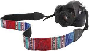 Sangle de caméra large en coton doux de Style vintage pour les photographes tissé réglable universel cou épaule bandoulière sangle - Product Image 5