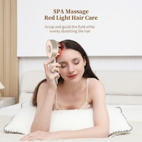 Peigne de massage électrique à lumière rouge EMS pour le cuir chevelu, masseur électrique du cuir chevelu pour la croissance des cheveux
