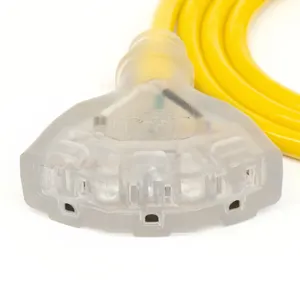 16/3 25ft Power Retractable Electrical Outdoor 220v Heavy Duty Waterproof Multi Socket Extension Cord