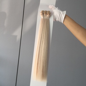 Jasmine Beauty Best Quality Machine Wefts 100% Virgin Human Hair Extensions Full Cuticle Intact Braiding Straight Bleaching - Product Image 2